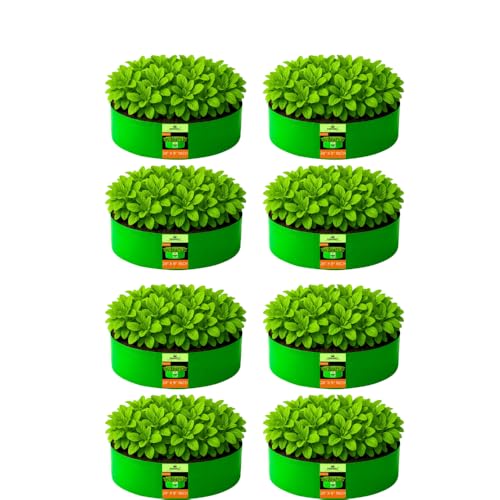 Image of Kingwell grow bags 24x9 inch pack of 8 Grow Bag For Terrace Garden Leafy Vegetable Plant Grow Bags Fruits Growing Containers For terrace Gardening