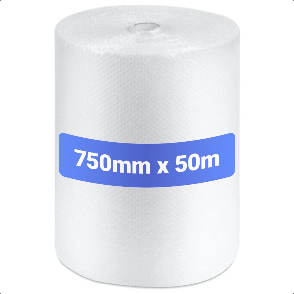 Large Roll of Quality Bubble Wrap 750mm x 50m - Large Bubbles | Strong and Great for House Moving, Removals and Storage SP750MM | Fast & Free UK Delivery