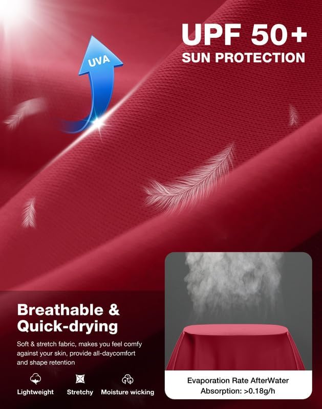 Men's Sun Protection Long Sleeve Shirts UPF 50+ - Image 4