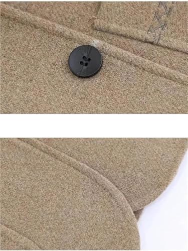 Men's Wool Slim Fit Checkered Jacket Notched Collar Business Casual Suit Coat Formal Solid Color2