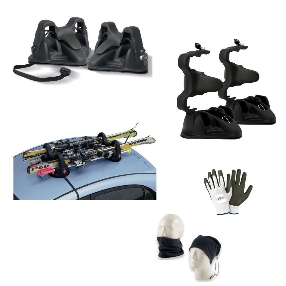 Compatible avec DR dr 3 5P dal 16 in Poi Raised Porte-Skis MAGNÉTIQUE pour Toit DE Voiture Porte-Skis Pas en Verre avec Aimant pour 2 Paires DE Skis HOMOLOGUÉS