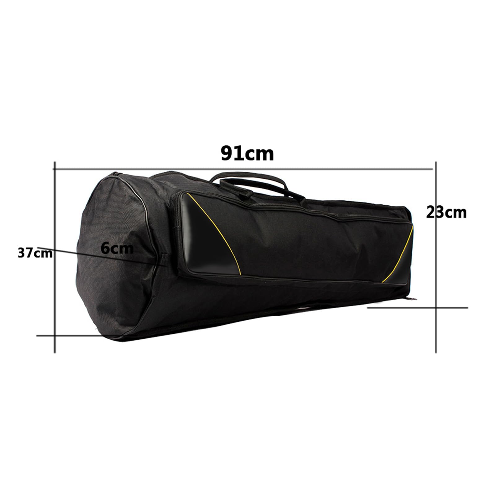 Trombone Bag, 600D Water Proof Oxford Cloth 90cm /35 in Trombone Backpack with Adjustable Shoulder Straps 5mm Cotton Padded for Alto Tenor (Black)