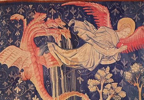 Tableau le dragon poursuivant la femme Nicolas Bataille pour habiller un grand mur