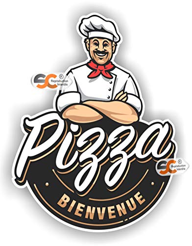 SC ® - Sticker/Autocollant - Pizza Pizzeria Pizzaïolo - Bienvenue