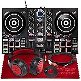Hercules DJControl Inpulse 200 Compact DJ Controller + Headphone + Basic Accessory Bundle