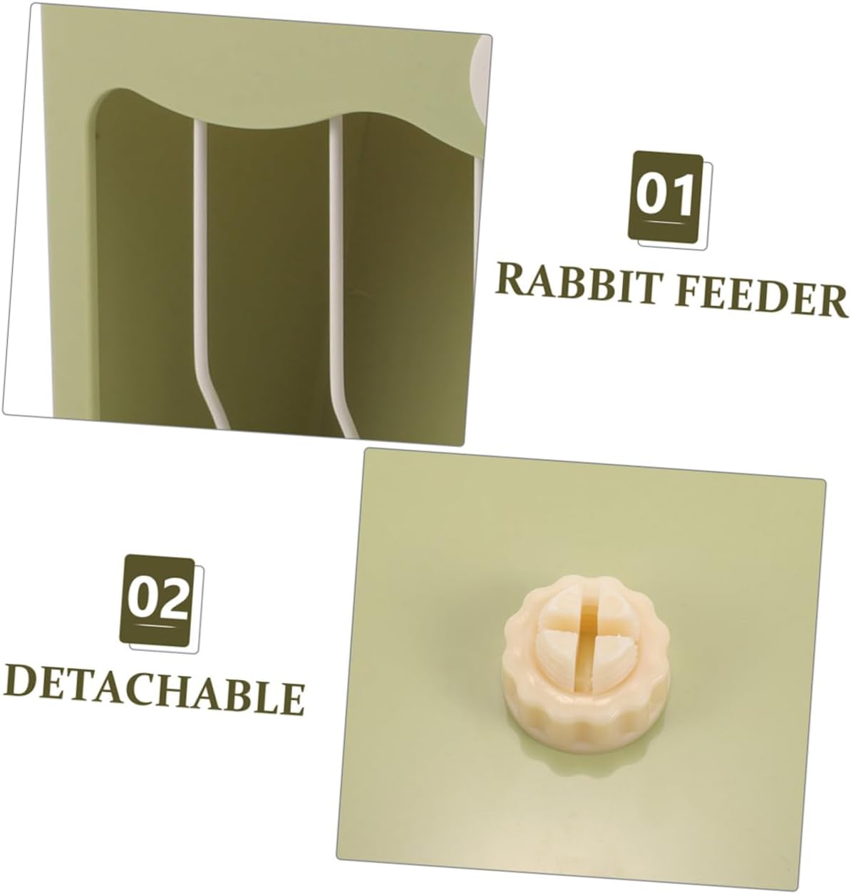 2pcs Rabbit Feeder and Guinea Pig Hay Dispenser Removable Plastic Racks for Bunny Cage Accessories Safe Durable Design for Pets Easy to Clean and Maintain