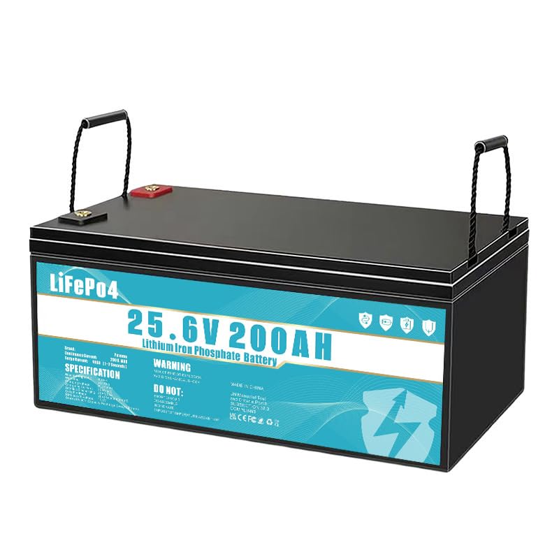 Wiederaufladbare Batterien LiFePO4 Akku 24V 200Ah Lithium Eisenphosphat Akku ausgestattet mit 200A BMS Lebensdauer über 8 Jahre geeignet für Camping Notstromversorgung usw.
