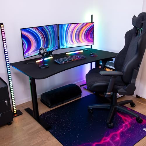 Image of Arozzi Arena Medium Gaming Desk Pure Black