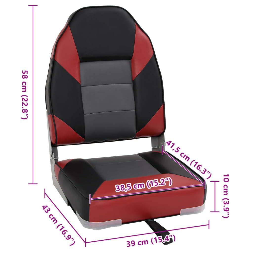 vidaXL Set Sedile da Barca Pieghevole 4 pz con Schienale Alto