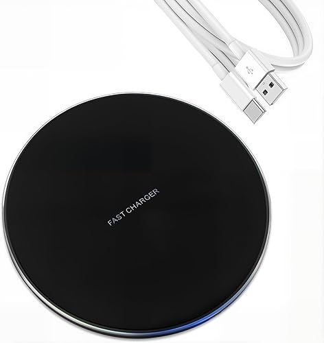Miniatura 1 de Almohadilla de carga inalámbrica rápida de 15 W con USB-C para Samsung Galaxy S25S24S23S22Note 20BudsBuds, para Pixel 87, LG G876, estación de carga