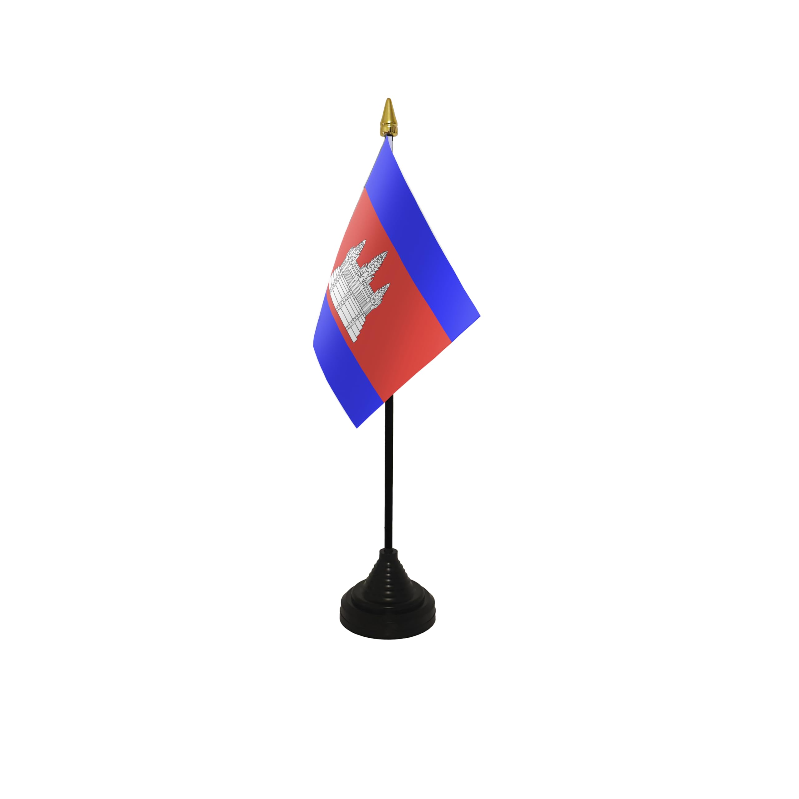 Flagtex Cambodia Small Table Flag With Black Base