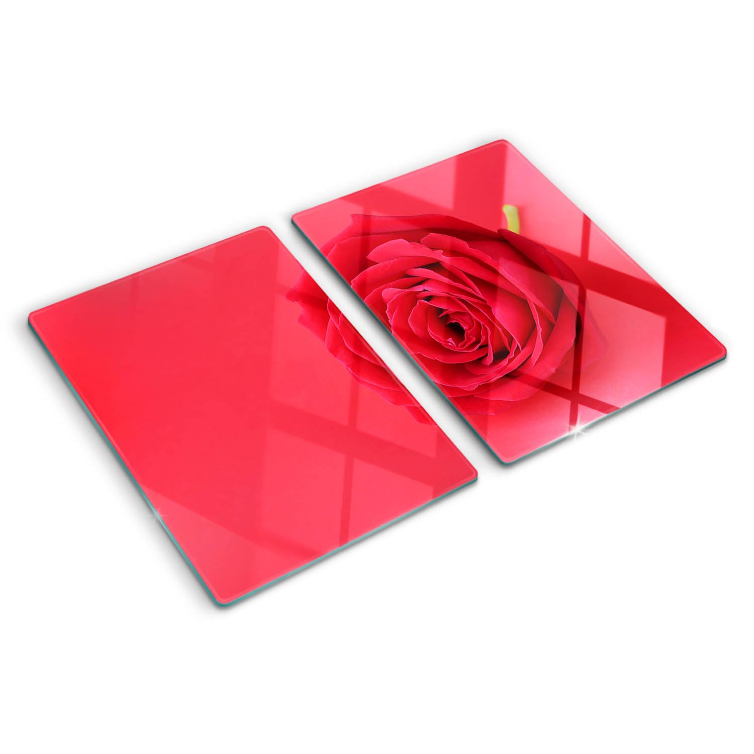 Planche en verre rose rouge pour protéger le plan de travail et découper vos légumes
