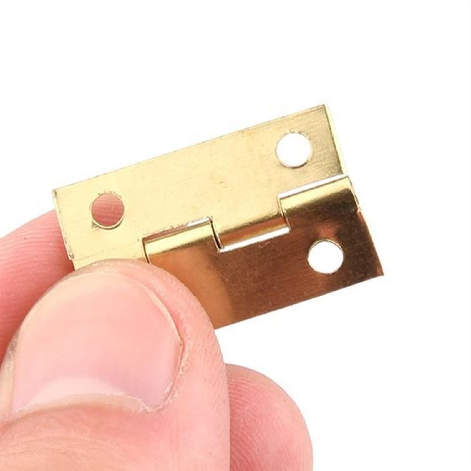 Nvsfzgiyg Brass 20Pcs Mini Hinge Stock Furniture Connectors 4 Hole Small Wooden Box Hardware Hinges