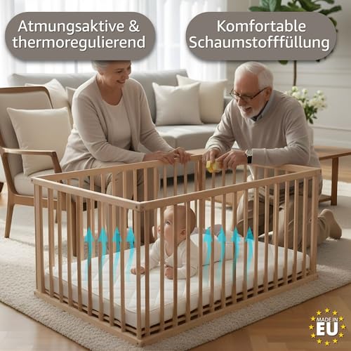 Laufstalleinlage 75x100 cm - Laufstall Laufgitter Baby Matratze Laufstallmatratze Laufgittereinlage aus Schaumstoff für Kinder Babymatratze Spielmatratze Oeko-Tex 75 x 100