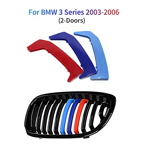 M-Colore Franjas Decorativas para Parrilla Delantera para 3 Series 2-Puertas 2003-2006 3 Piezas