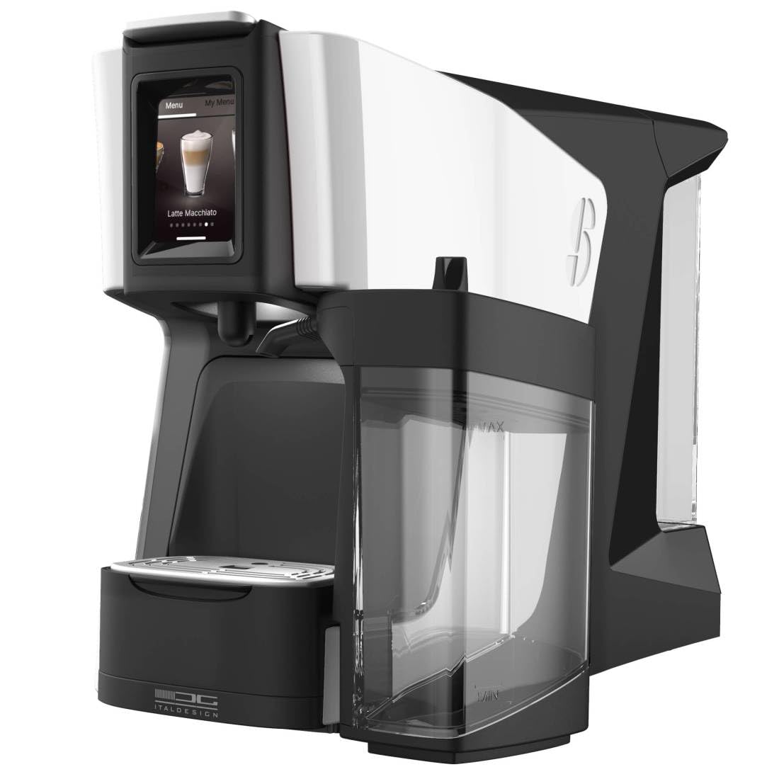 ESSSE CAFFÈ Macchina da caffè S20.Latte per Espresso e Cappuccino - con Display - colore rosso (Bianco)