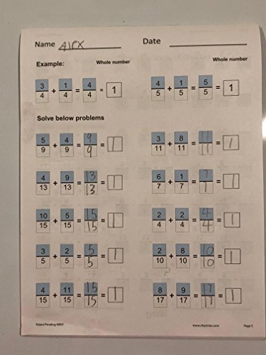 Channie’s One Page A Day Workbook, Beginner Single Digit Fraction Math Practice Worksheets, 50 Pages Front & Back, 25 Sheets, Grades 3Rd, 4Th, And 5Th, Size 8.5” X 11” Summer School, Summer Bridge #TOP2