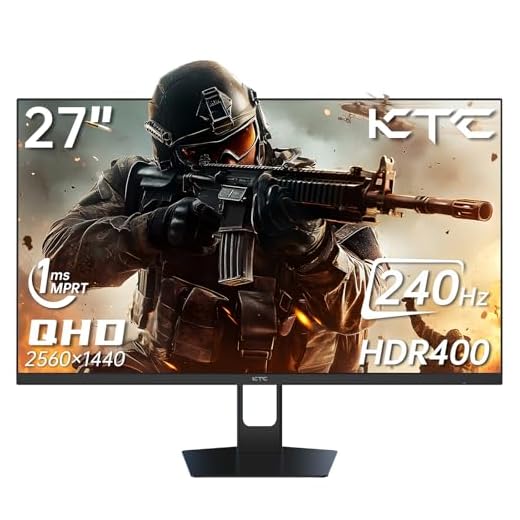 KTC 27'' 240hz Gaming Monitor 1440p(2560× 1440) 144Hz 1ms Fast HVA HDR400 130% sRGB HDMI & DisplayPort AdaptiveSync VESA Tilt Eye Care