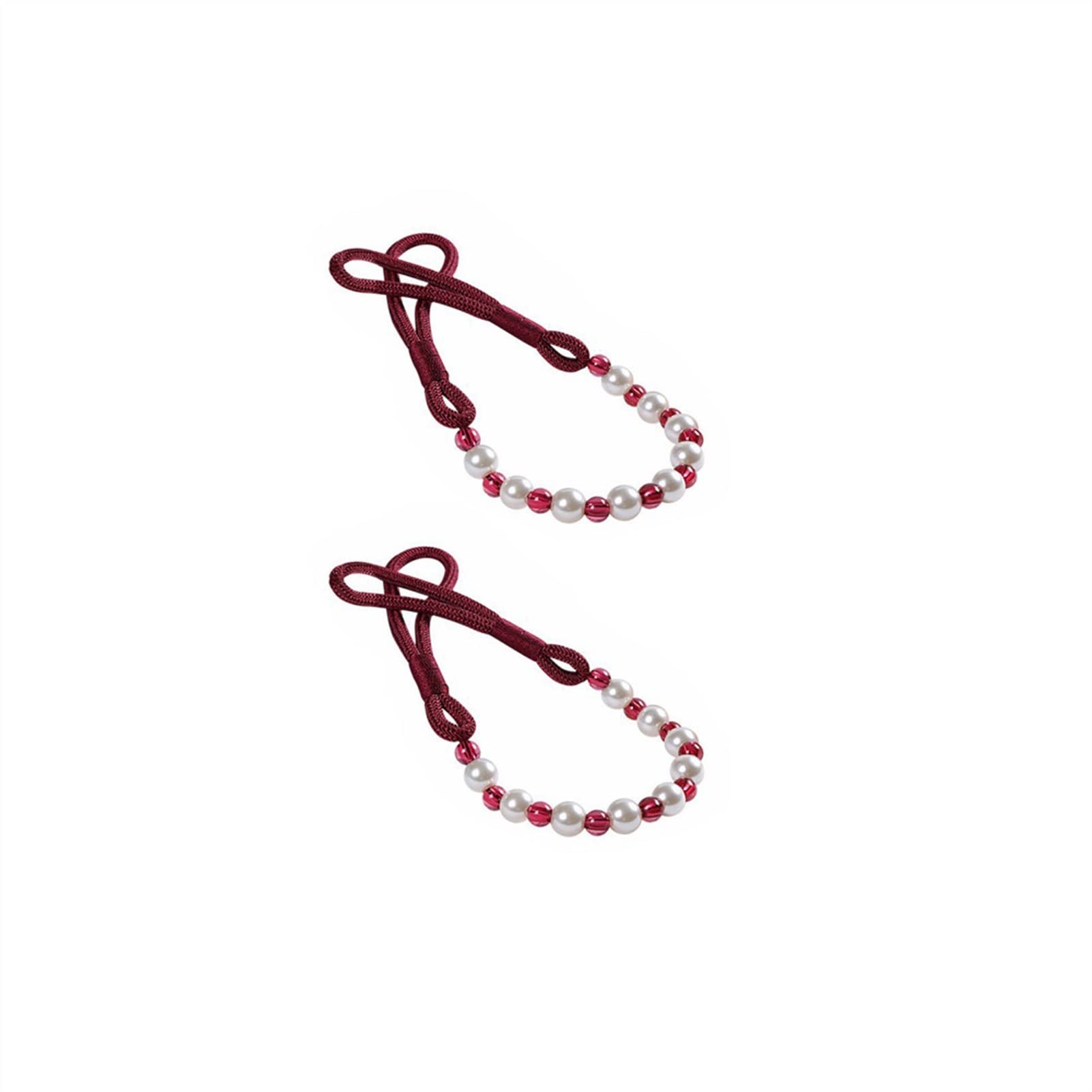 Juego De 2 Alzapaños De Cortina con Perlas Hechos A Mano, Soporte para Cortina, Alzapaños Decorativos para El Hogar, Decoración De Cortinas