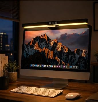 61cm Gaming Ekran Üstü LED Işık – Ayarlanabilir 3 Farklı Renkli Işık Göz Dostu Aydınlatma Masa Lamba [Enerji Sınıfı A+]