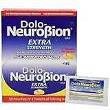Neurobion Dolo Pain Reliever, Fever Reducer, Extra Strength, Fuerte, Alivia el Dolor, Reduce la Fiebre Dispenser 50 x 2 Tablets