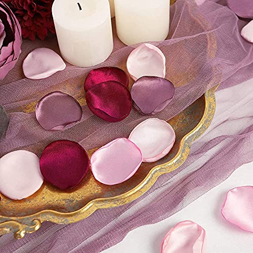 Macting Rose Petals, 200Pcs Girl Scatter Silk Petals With Wooden Box Fake Roses Petals For Valentines Day Romantic Night Decoration, Wedding Aisle, Mixed Red #TOP3