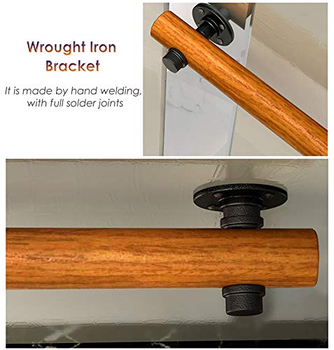 Main courante en fer noir pour escalier intérieur et extérieur de 220cm - 8