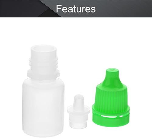 Miniatura 3 de Othmro Botellas cuentagotas de plástico de ojo de laboratorio de polietileno de 0.2 onzas, 50 piezas, gotero líquido exprimible de 0.2 fl oz boca