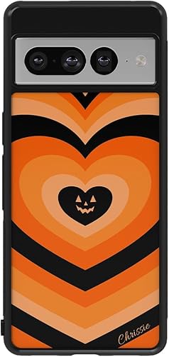 Halloween Hearts Personalized Black Rubber Phone Case Compatible With Google Pixel 8 Pro, 8, 7a, 7, 7 Pro, 6a, 6 Pro, 6, Pixel 5, 4a 5G, 4a 4G,
