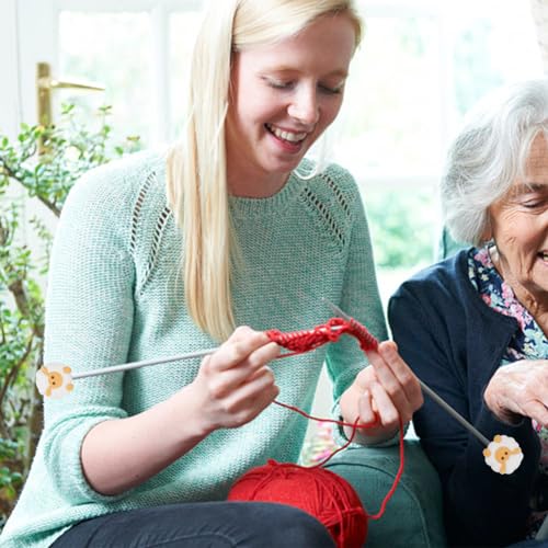 WEBEEDY 16PCS Cute Sheep Knitting Needle Stoppers Needle Point