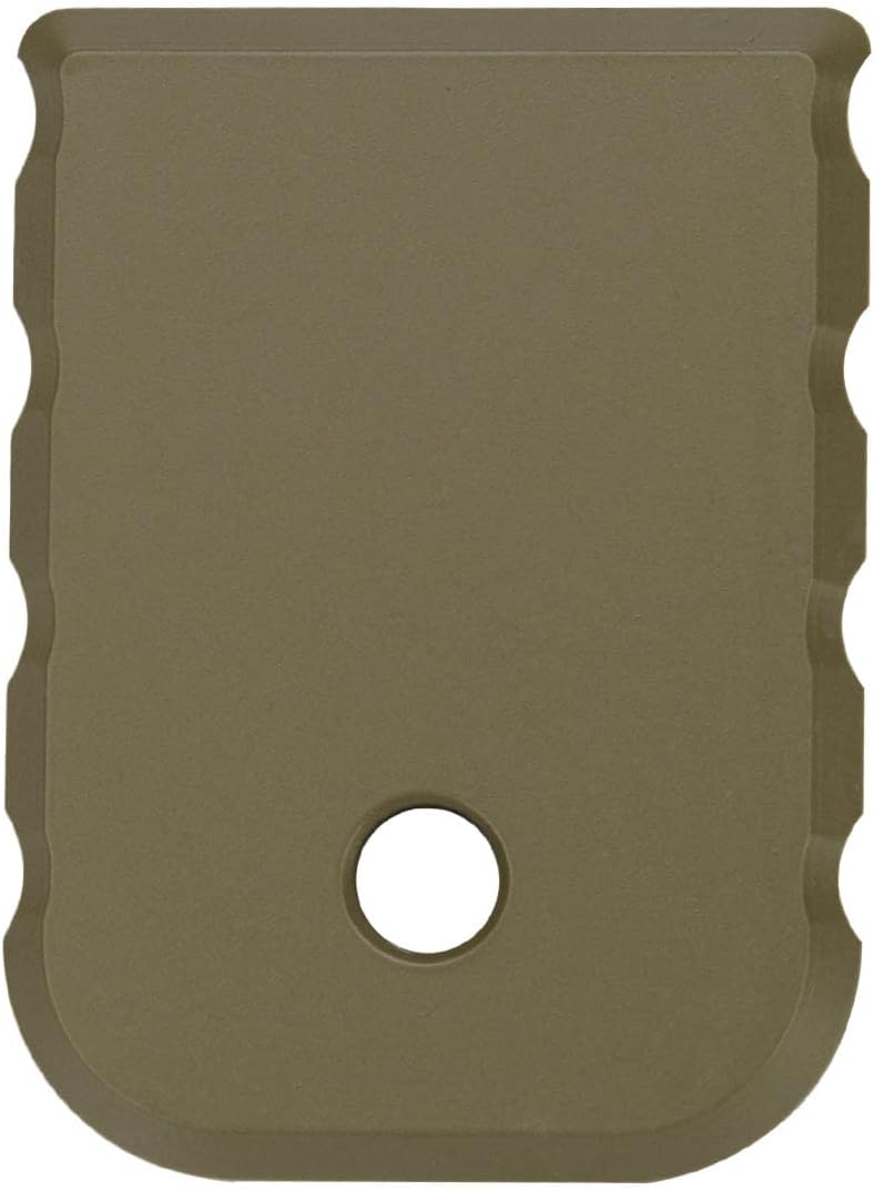 NDZ Performance Weighted Brass Magazine Base Plate for Glock Gen 1-4 17 19 19X 22 23 26 27 34 45 – Raw or Cerakote Finish, Laser Engraved, Quick Mag Drops – Choose Design