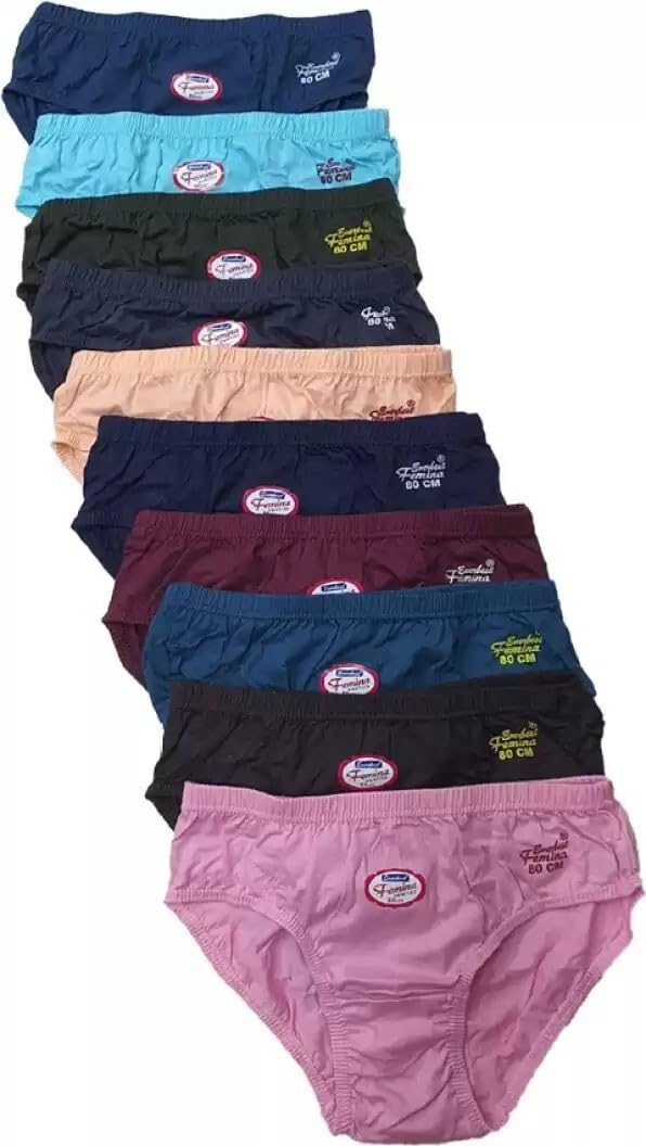 Women Comfortable Pure Cotton Panties (_Solid-29-85 Pack of 10) Multicolour-image-17