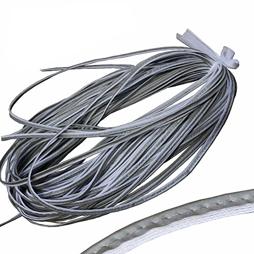 Jinbing Silver Reflective Piping Fabric Strip Edging Braid Trim Sew On 21 Yds (20Meters) #TOP2