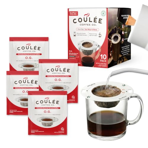 Coulée EcoPour O.G. Colombian Coffee, Medium Roast, Single Serve, 10 Pack