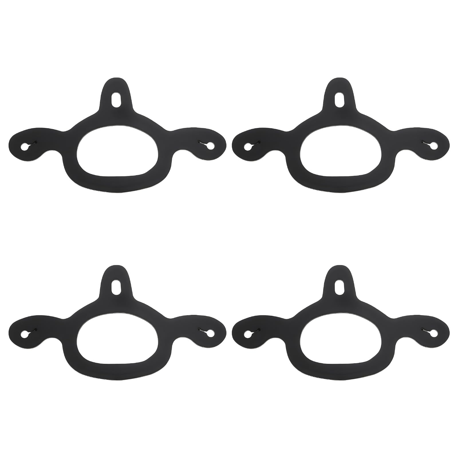 Be In Your Mind 4Pcs Rubber Spur Straps Tie-Down Straps Spur Tie-Down for Training Horses, Black, 17x10cm