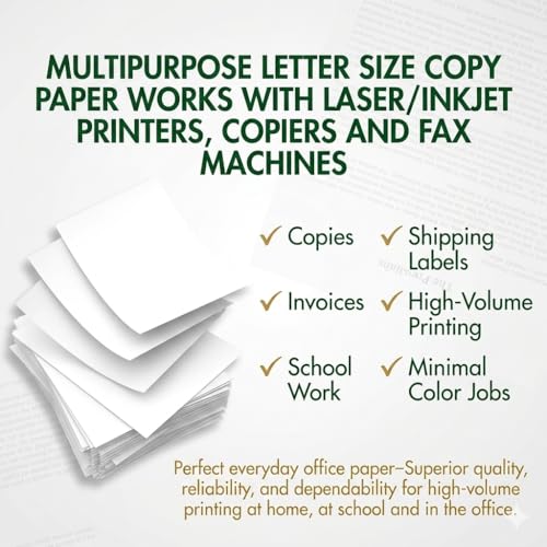 Image of ZS COLLECTION A4-Size Printer Paper 80.5L x 57.1W Centimeters | 500 sheets A4-size Paper bundle | 75 GSM White Paper For Laserjet & Inkjet Printer | Fast Drying | Eco Friendly -1 Ream