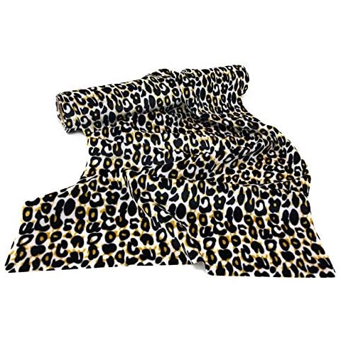 Marzoon - Camino de mesa de tela con estampado de leopardo Cover