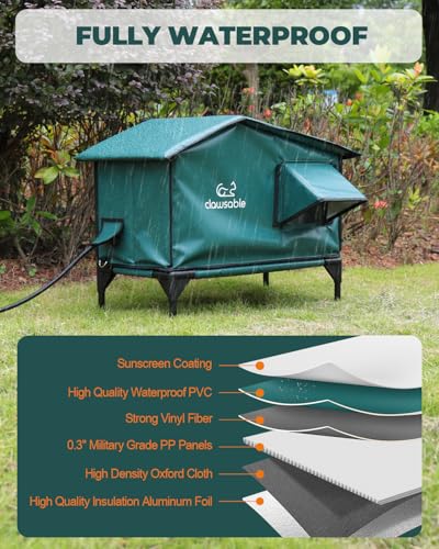 Lamlingo HCH-WD Heated Cat House For Outside,Extremely Weatherproof&Insulated In Winter,Elevated Outdoor Cat Shelter thumb #5