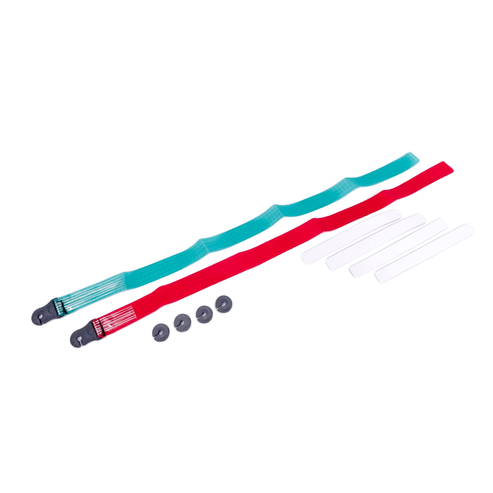 GATE14 Cintas para el Viento para Barcos de Vela Fijación en obenques 8 mm 2 pz Rojo Verde