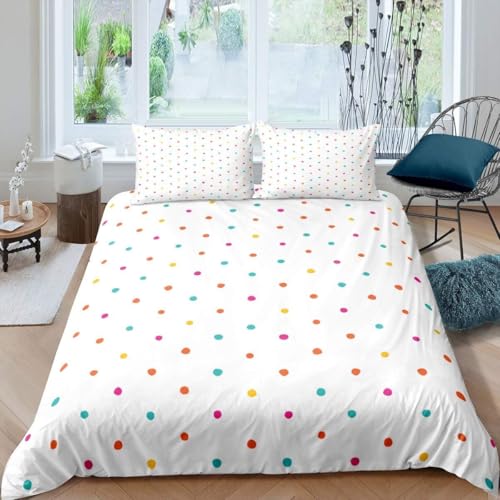 Ensemble de literie confortable 155x220 parure de lit points colorés 3D - 2