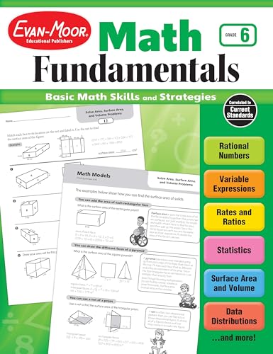 Evan-Moor Math Fundamentals Workbook, Grade 6