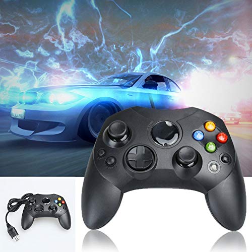 Mekela 2 Packs Classic Wired Controller Gamepad Joysticks for Xbox S Type Console (Black and Black) - Thumbnail 5