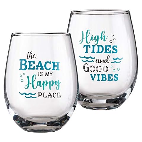 Lillian Rose Beach Life Wine Glass Set Cover