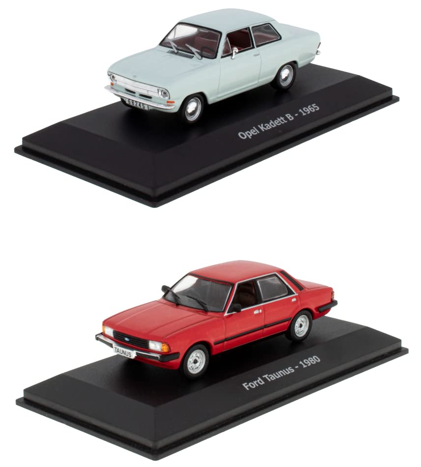 - Set of 2 car 1/43 compatible with OPEL KADETT B 1965 and compatible with Ford Taunus - LCC3