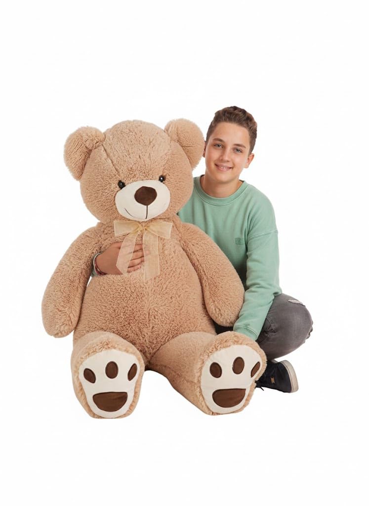 Creaciones Llopis - Oso de Peluche Gigante 100 cm Altura – Peluche XXL Súper Suave – Diferentes Modelos. (Beis) - 2