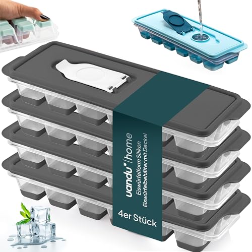 uandu Eiswürfelform Silikon | Eiswürfelbehälter mit Deckel | Eiswürfelbehälter Silikon | Eiswürfelformen & Eiswürfelschalen für - Ice Cube Tray zum einfachen Lösen BPA Frei Flexible Eiswürfel -Anthrzt uandu Eiswürfelform Silikon | Eiswürfelbehälter mit Deckel | Eiswürfelbehälter Silikon | Eiswürfelformen & Eiswürfelschalen für - Ice Cube Tray zum einfachen Lösen BPA Frei Flexible Eiswürfel -Anthrzt