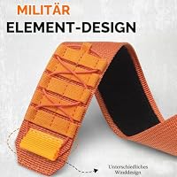 Nixiamy uhrenarmband 20mm 27mm Militärisches nylon Geflochten Ersatz Band mit Schnellverschluss Geeignet Robustes Ersatzband für Männer Großes Handgelenk – Ansicht 2