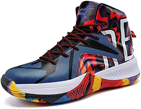 ASHION Mens Basketball Shoes Lightweight Breathable Sneakers Mens Running Shoes Anti Slip Tennis Jogging Gym Travel Outdoor Sports Shoes