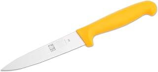 ICEL 243300112 Utility Knife with 4-1/2 Inch Straight-Edge Stainless Steel Blade and Yellow Plastic Handle