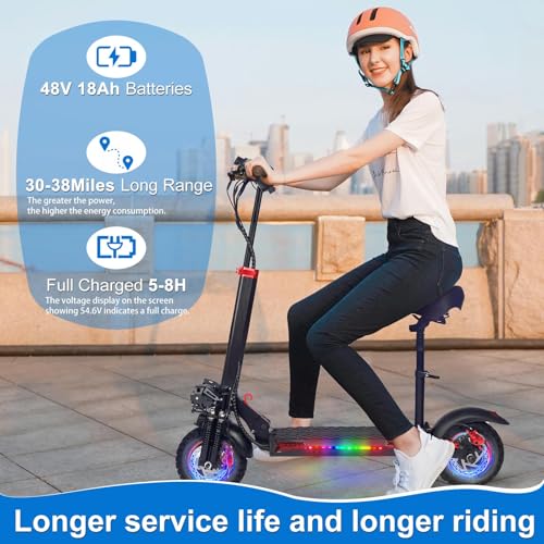 Off-Road Electric Scooter Adults with Seat,1600W/1200W